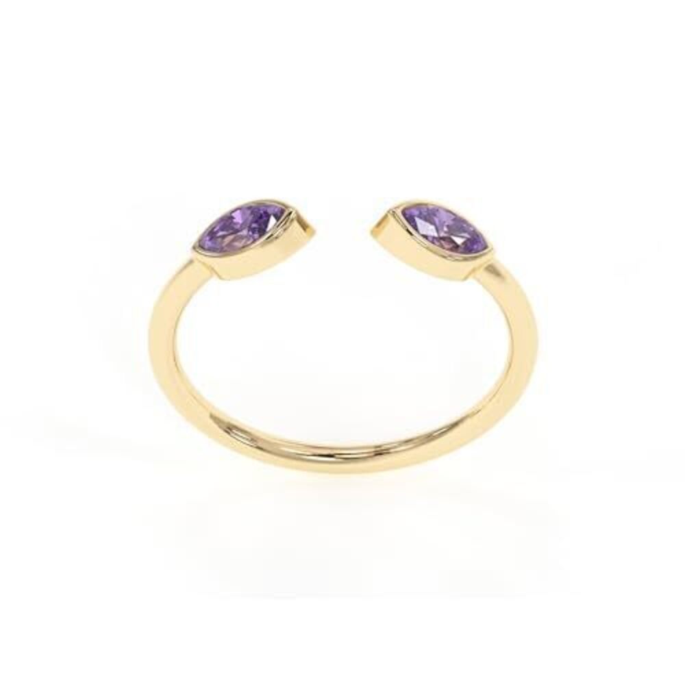 1488 Amethyst Rings, 18K Gold Rings Teen Girls That Don't Tarnish - Real